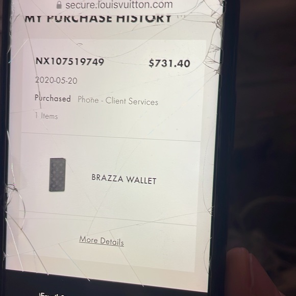 AUTHENTIC LV black mono braza wallet - Picture 2 of 3